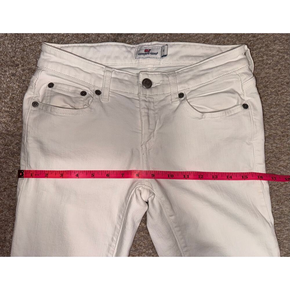 Vineyard Vines White Skinny Jeans Women’s Size 0 Stretch Mid Rise Ankle Denim - Picture 8 of 9